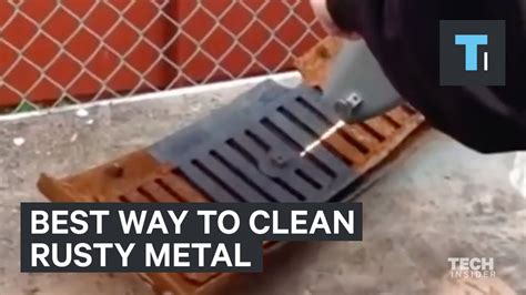 dirty metal box|how to clean rusty metal.